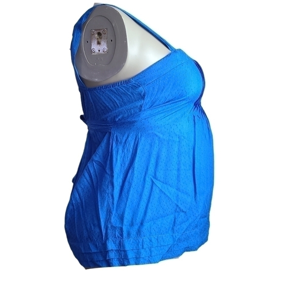 XXL - Thyme Maternity | Sleeveless Swiss Dot Pleat Blouse - Picture 2 of 7